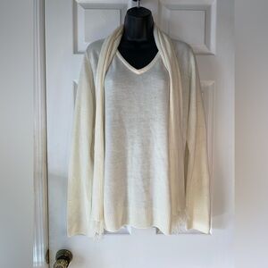 Carolyn Taylor Cream V-Neck Sweater